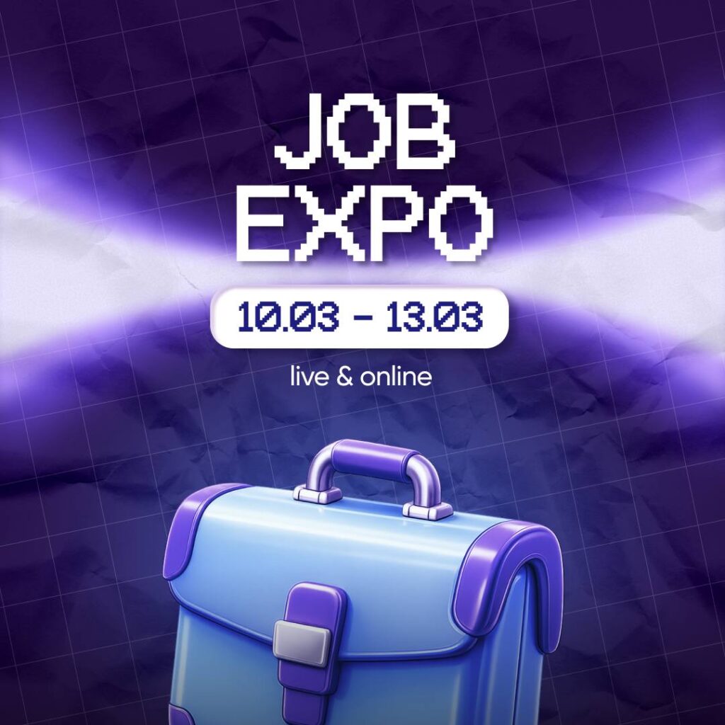 Афіша карʼєрного фестивалю JOB EXPO 2026 для студентів кафедри ЦТЕ